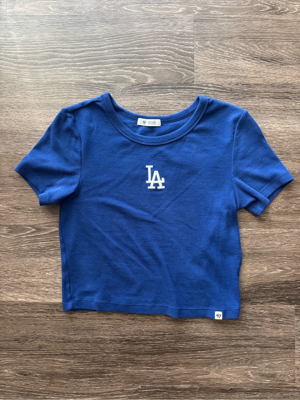 47 Dodgers Logo Crop Baby T-Shirt Size Medium